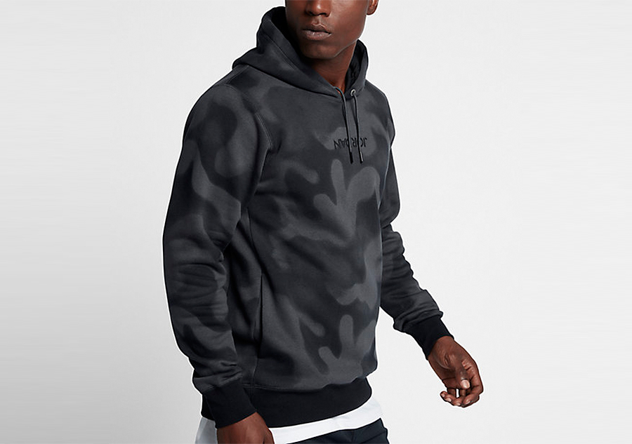 NIKE AIR JORDAN P51 FLIGHT FLEECE PULLOVER HOODIE ANTHRACITE