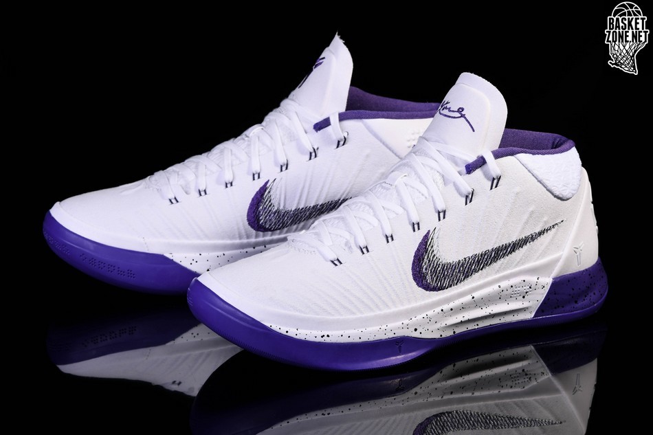 kobe purple and white shoes