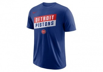 NIKE NBA DETROIT PISTONS DRY TEE RUSH BLUE