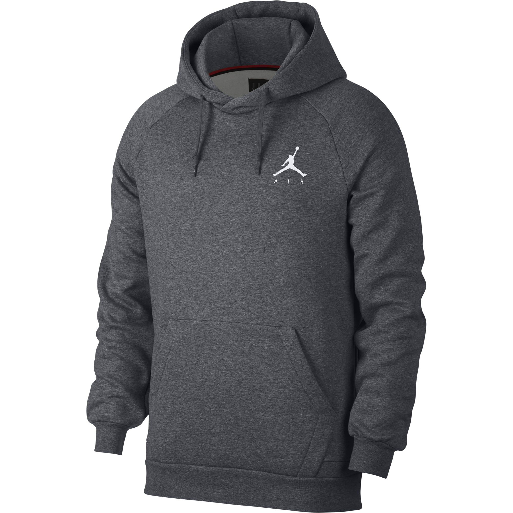 NIKE AIR JORDAN JUMPMAN FLEECE PULLOVER HOODIE CARBON HEATHER