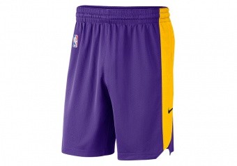 NIKE NBA LOS ANGELES LAKERS PRACTICE SHORTS FIELD PURPLE