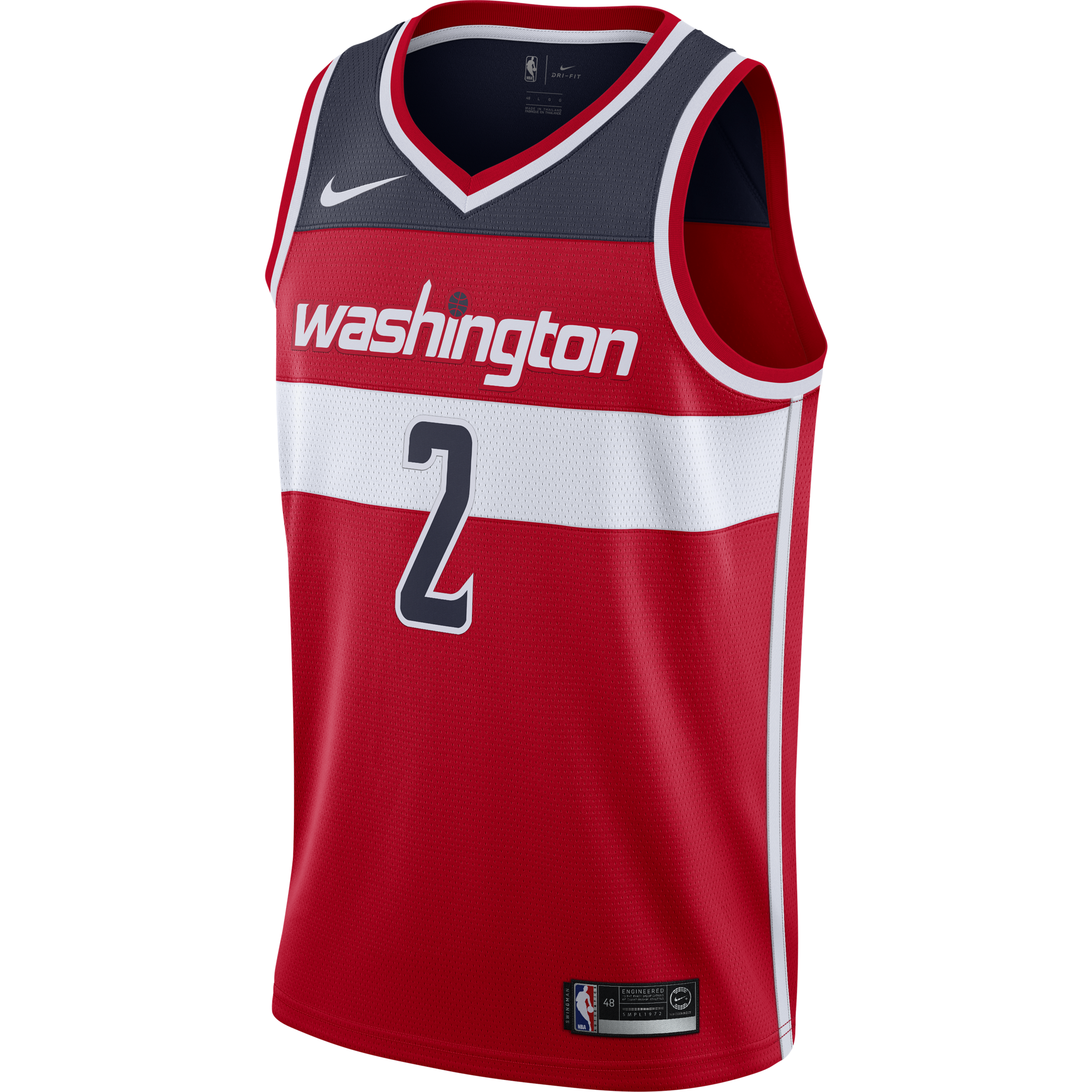 NIKE NBA WASHINGTON WIZARDS JOHN WALL SWINGMAN ROAD JERSEY UNIVERSITY RED