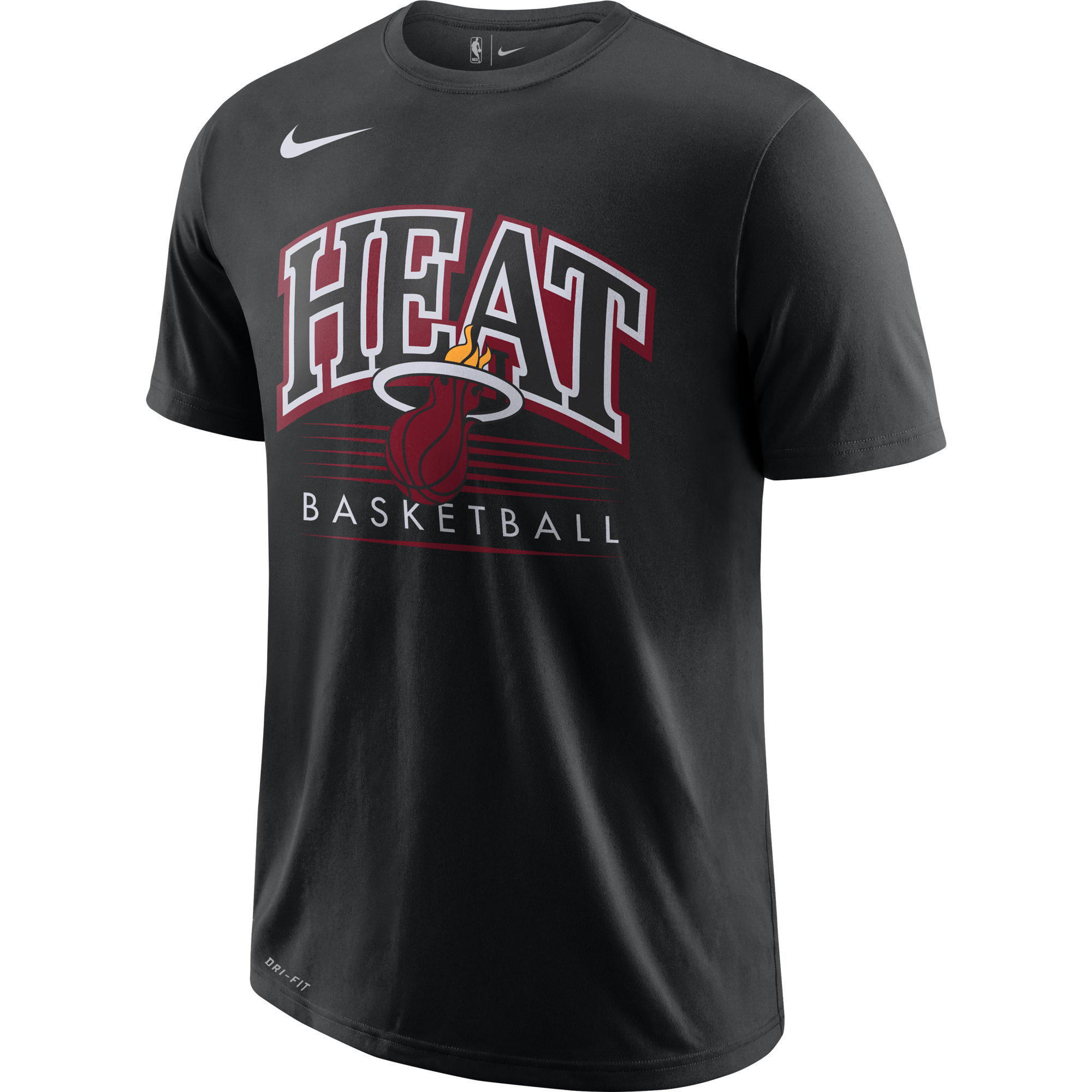 NIKE NBA MIAMI HEAT CREST DRY TEE BLACK