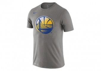 NIKE NBA GOLDEN STATE WARRIORS LOGO DRY TEE DARK GREY HEATHER