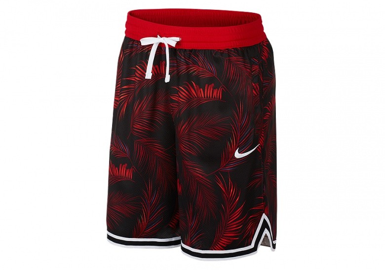 NIKE DNA DRI-FIT FLORAL SHORTS RED