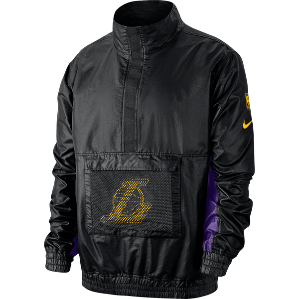 NIKE NBA LOS ANGELES LAKERS LIGHTWEIGHT COURTSIDE JACKET BLACK