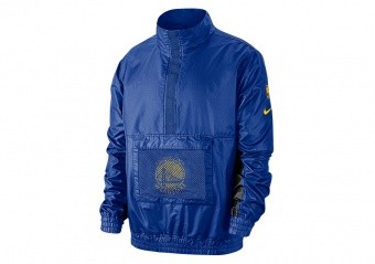 NIKE NBA GOLDEN STATE WARRIORS LIGHTWEIGHT COURTSIDE JACKET RUSH BLUE