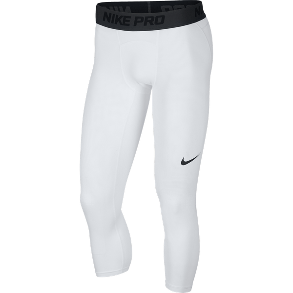 NIKE PRO Dri-FIT 3/4 BASKETBALL TIGHTS WHITE