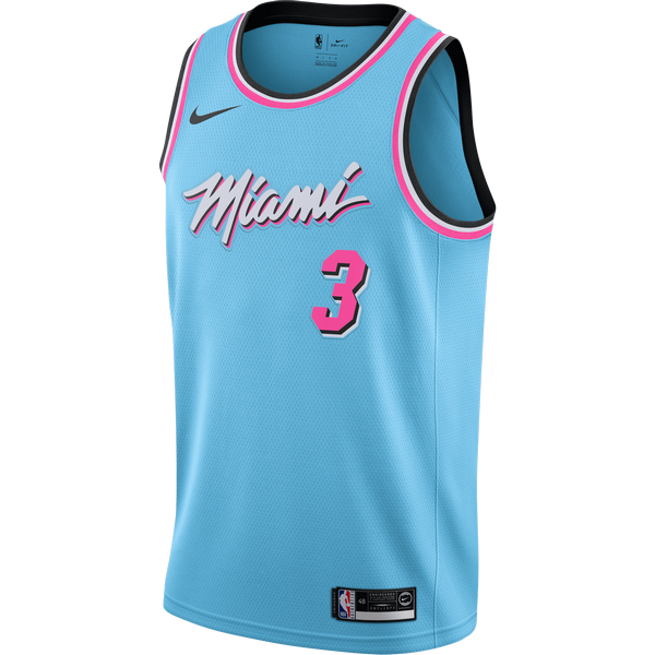 NIKE NBA MIAMI HEAT DWYANE WADE SWINGMAN JERSEY BLUE GALE