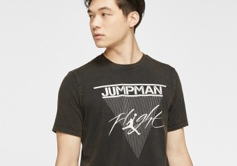 NIKE AIR JORDAN JUMPMAN FLIGHT TEE BLACK