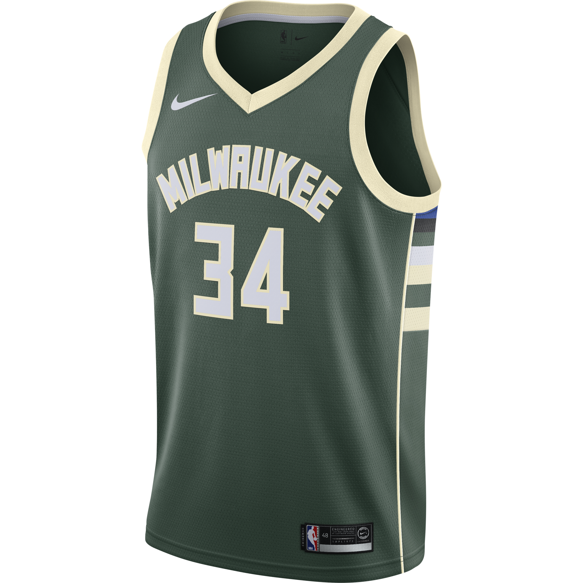 NIKE NBA MILWAUKEE BUCKS GIANNIS ANTETOKOUNMPO SWINGMAN JERSEY ROAD FIR