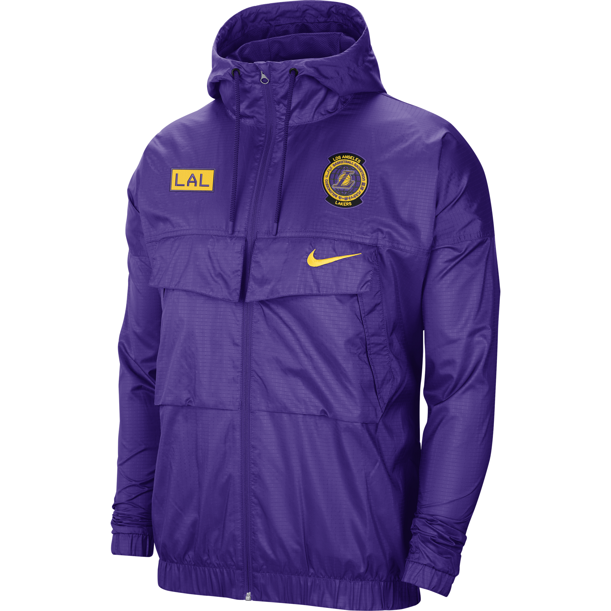 NIKE NBA LOS ANGELES LAKERS COURTSIDE LIGHTWEIGHT JACKET FIELD PURPLE