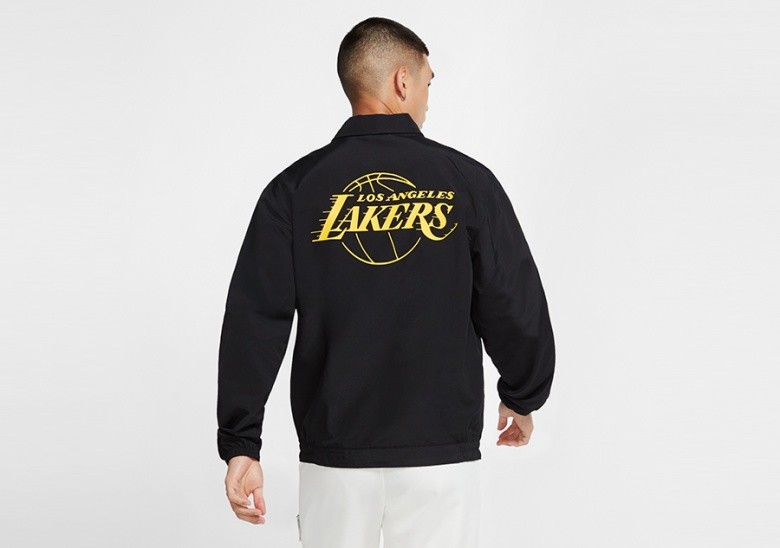 Nike, Shirts, Nike Nba Lakers Hoodie In Black Size Medium