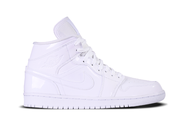 NIKE AIR JORDAN 1 RETRO MID WMNS TRIPLE WHITE pour €275,00 ...