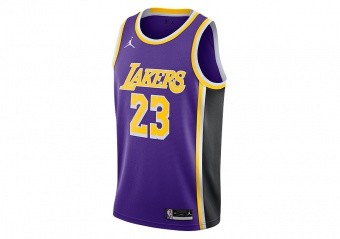 NIKE NBA LOS ANGELES LAKERS LEBRON JAMES STATEMENT EDITION SWINGMAN JERSEY FIELD PURPLE