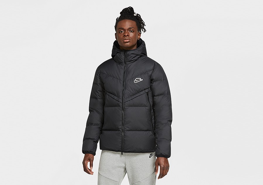 NIKE SPORTSWEAR DOWN FILL WINDRUNNER JACKET BLACK price 169.00 Basketzone