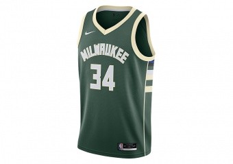 Nike 2022 Icon Edition Giannis Antetokounmpo Milwaukee Bucks Authentic Jersey / 52