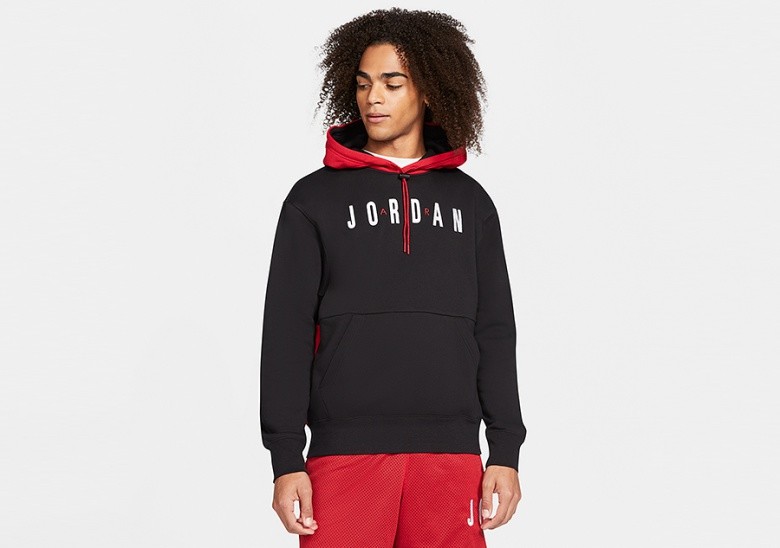 black and red hoodie jordan