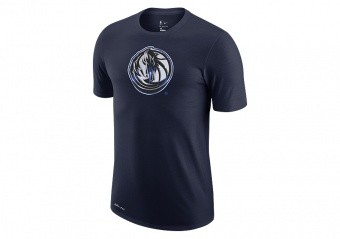 NIKE NBA DALLAS MAVERICKS EARNED EDITION LOGO DRI-FIT TEE COLLEGE NAVY