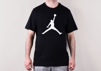 NIKE AIR JORDAN ICONIC JUMPMAN LOGO TEE BLACK