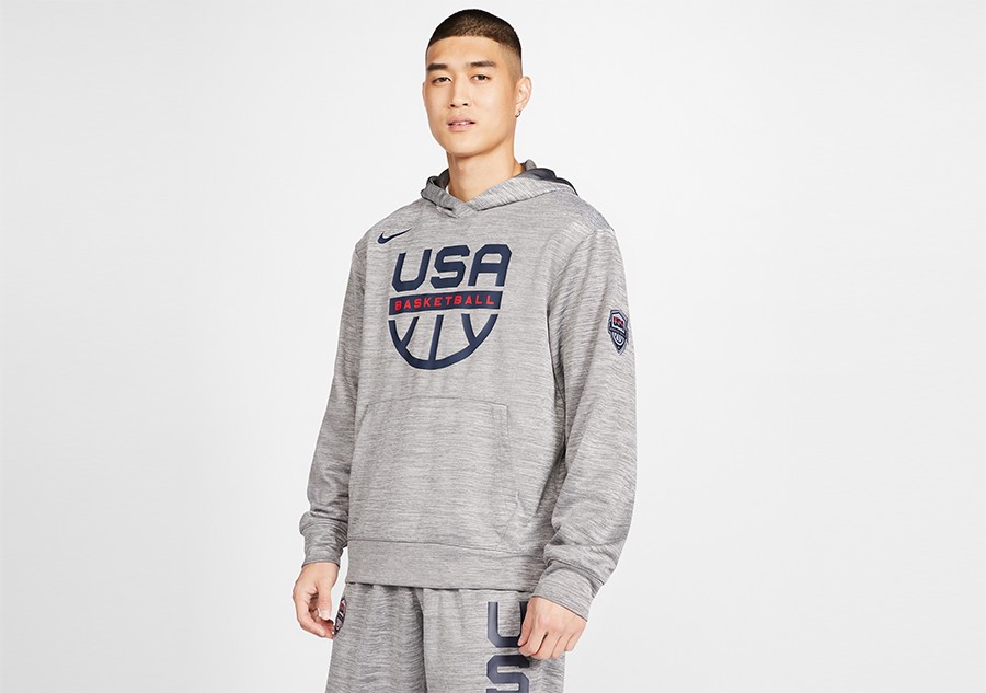 USA NIKE SPOTLIGHT HOODIE DARK GREY price $67.50 | Basketzone.net