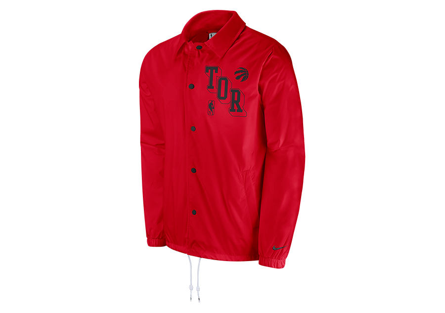 NIKE NBA TORONTO RAPTORS COACH'S JACKET COURTSIDE UNIVERSITY RED