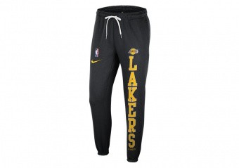 NIKE NBA LOS ANGELES LAKERS PANTS FLEECE COURTSIDE 75 BLACK