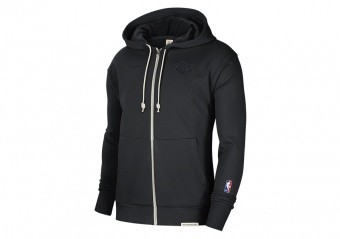 NIKE NBA LOS ANGELES LAKERS DRI-FIT STANDART ISSUE HOODIE FULL-ZIP BLACK