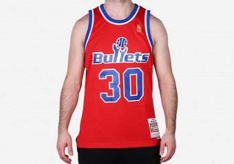 MITCHELL & NESS SWINGMAN JERSEY WASHINGTON BULLETS - BEN WALLACE