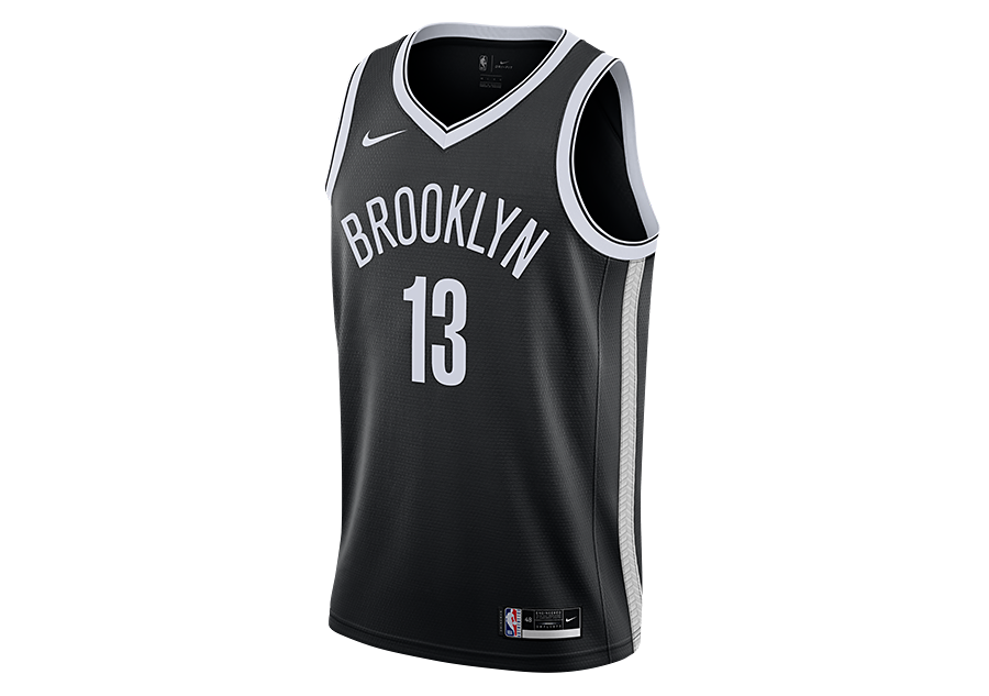 NIKE NBA BROOKLYN NETS JAMES HARDEN SWINGMAN JERSEY ICON BLACK