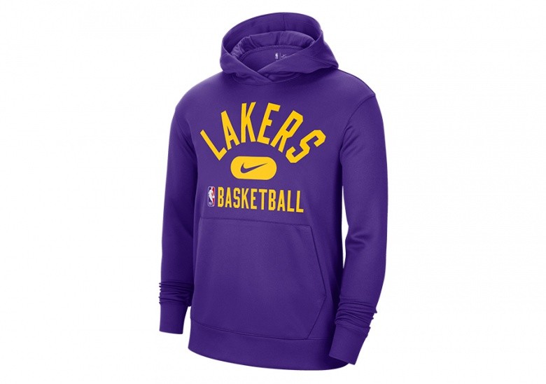 Nike Men's Purple Los Angeles Lakers 2021-2022 Spotlight on Court Performance Practice Pullover Hoodie