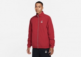 NIKE AIR JORDAN ESSENTIAL STATEMENT WARMUP JACKET POMEGRANATE