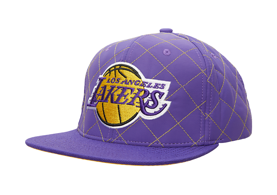 MITCHELL & NESS QUILTED TASLAN SNAPBACK LOS ANGELES LAKERS