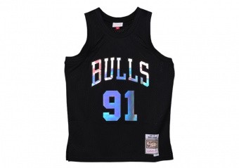 MITCHELL & NESS IRIDESCENT SWINGMAN JERSEY DENNIS RODMAN CHICAGO BULLS