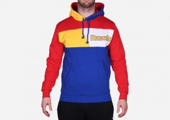 MITCHELL & NESS COLOR BLOCKED FLEECE HOODIE DENVER NUGGETS